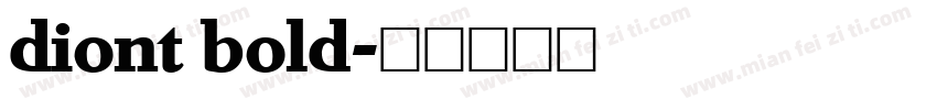 diont bold字体转换